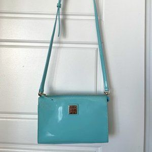 NWT Dooney & Bourke Janine Crossbody Caribbean Blue Patent Purse